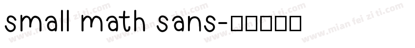 small math sans字体转换